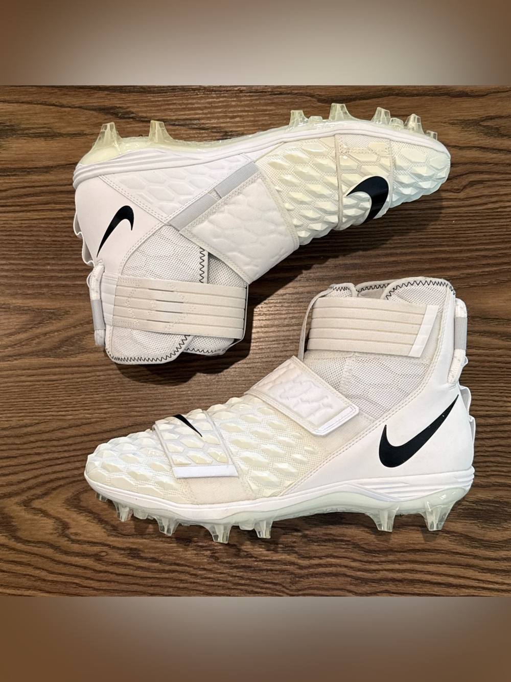 Size 12.5 Nike Force Savage Elite 2 TD Football Cleats White AH3999-100 - NEW